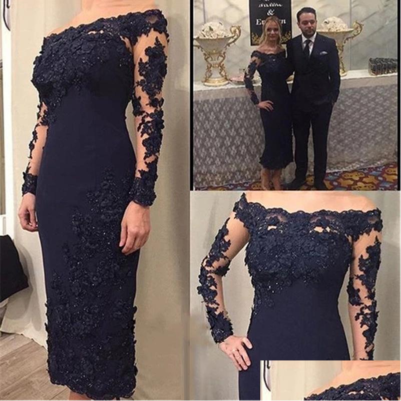 Mother'S Dresses Plus Size Mother Of The Bride Sheath Tea Length Long Sleeves Appliques Beaded Groom For Weddings Drop Delivery Wedd Dhhvl
Mother'S Dresses Plus Size Mother Of The Bride Sheath Tea Length Long Sleeves Appliques Beaded Groom For Weddings Drop Delivery Wedd Dhhvl