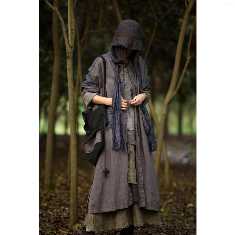 Women's Trench Coats Women Spring Autumn Patchwork Coat Outerwear Linen Female Vintage Flax Long Topcoat 2022, Gray
Women's Trench Coats Women Spring Autumn Patchwork Coat Outerwear Linen Female Vintage Flax Long Topcoat 2022, Gray