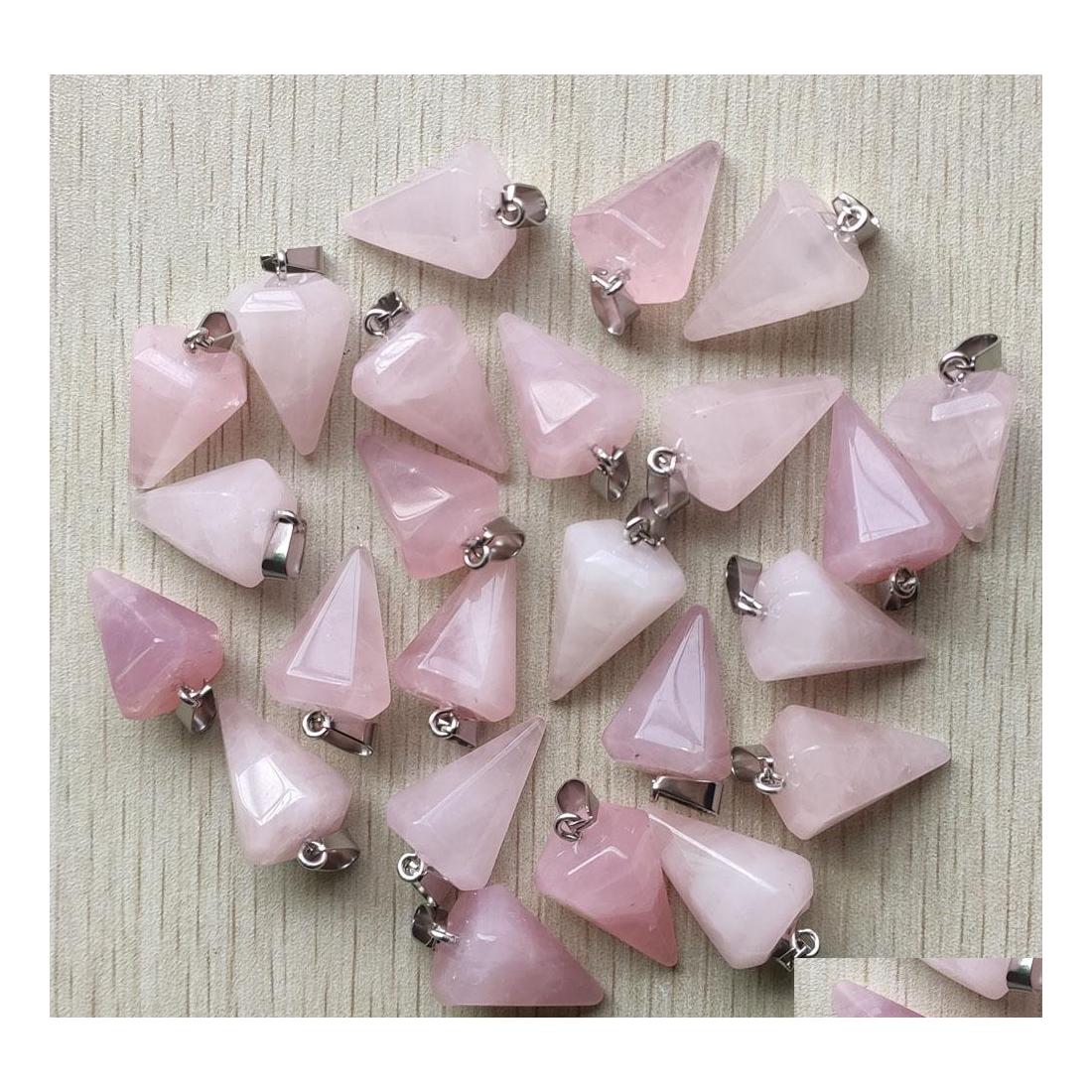 Charms Natural Pink Roses Quartz Stone Hexagon Pyramis Reiki Pillar Pendum Pendants For Necklace Jewelry Making Drop Delivery Findin Dhigf
Charms Natural Pink Roses Quartz Stone Hexagon Pyramis Reiki Pillar Pendum Pendants For Necklace Jewelry Making Drop Delivery Findin Dhigf