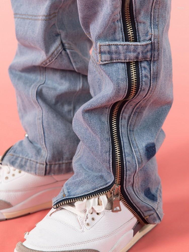 Men' Jeans Fashion Men Around Zipper Straight High Street Hip Hop Denim Loose Fit Casual Cowboy Trousers Spliced Haerm Pants, Black
Men' Jeans Fashion Men Around Zipper Straight High Street Hip Hop Denim Loose Fit Casual Cowboy Trousers Spliced Haerm Pants, Black