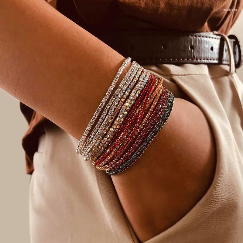 Link Bracelets Rhinestone Crystal Wrist For Women Elastic Tennis Chain Charm Bracelet Boho Jewelry Trendy Couples Girls Gift 2022 
Link Bracelets Rhinestone Crystal Wrist For Women Elastic Tennis Chain Charm Bracelet Boho Jewelry Trendy Couples Girls Gift 2022