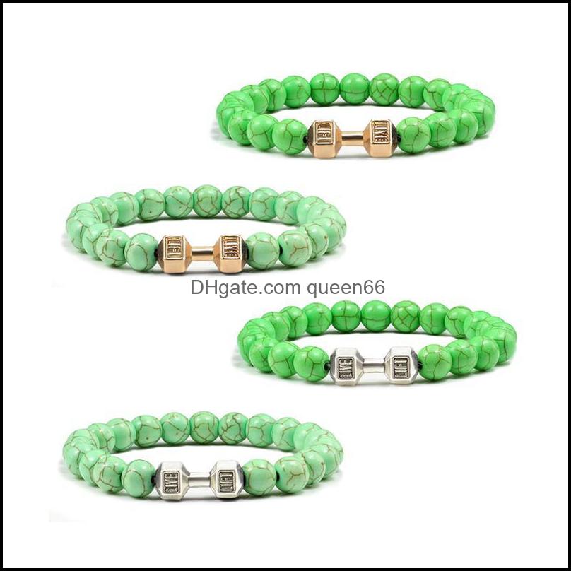 Beaded Strands Fashion Green Dumbbell Accessories Men Sports Fitness Bracelet Women Yoga Meditation Distance Bracelets Jewelry Coupl Otsdw
Beaded Strands Fashion Green Dumbbell Accessories Men Sports Fitness Bracelet Women Yoga Meditation Distance Bracelets Jewelry Coupl Otsdw