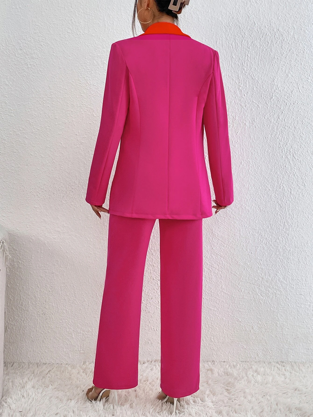 Color Matching Mother Of The Bride Pant Suits Leisure Loose Evening Party Women Tuxedos For Wedding 2 Pieces