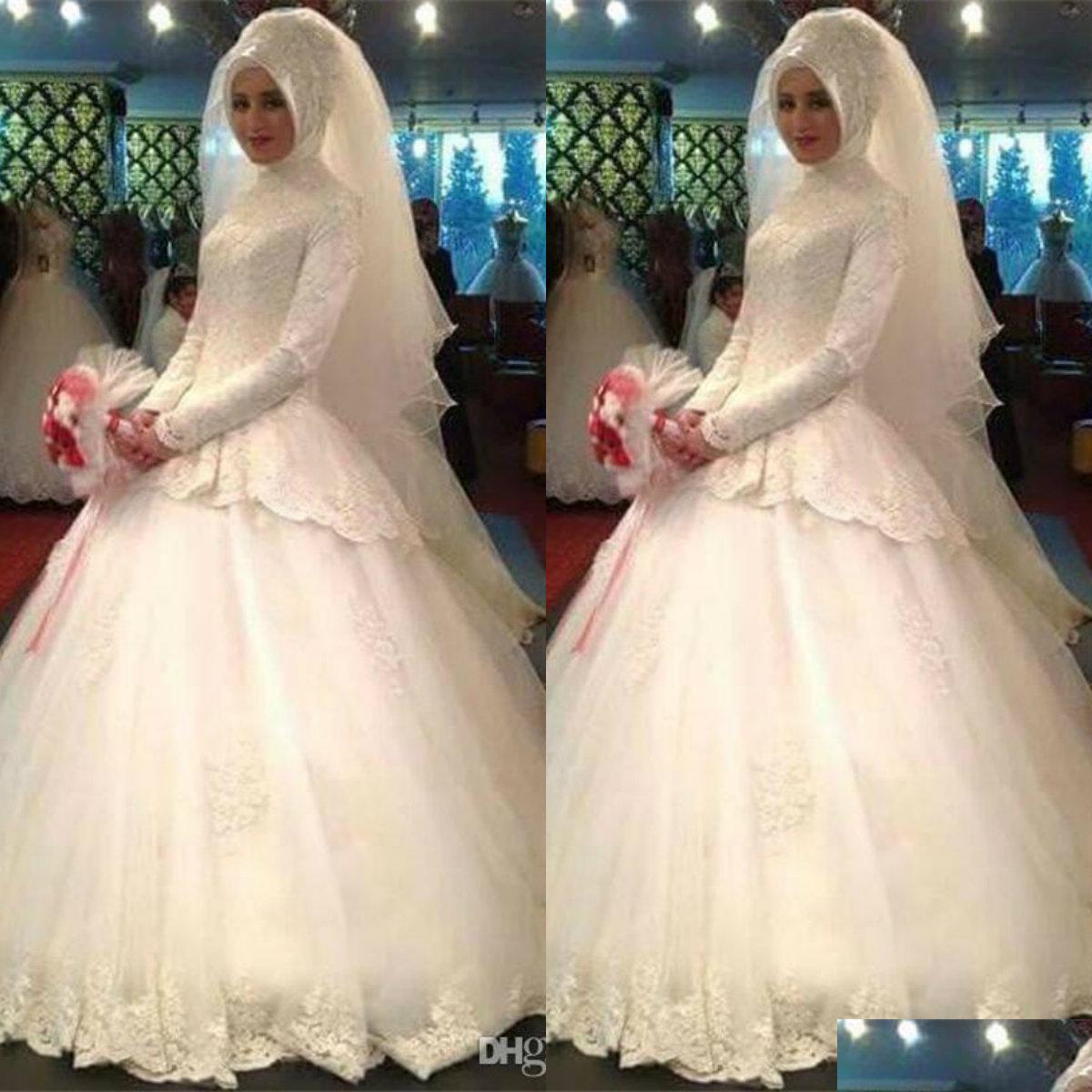 Ball Gown Wedding Dresses Modest Ivory Lace Long Sleeve Bridal Gowns Custom Made High Neck Plus Size Muslim Dress Drop Delivery Party Dhxp0, White
Ball Gown Wedding Dresses Modest Ivory Lace Long Sleeve Bridal Gowns Custom Made High Neck Plus Size Muslim Dress Drop Delivery Party Dhxp0, White