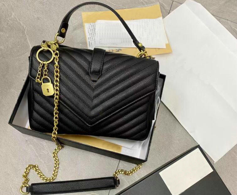 Fashion Shoulder Bags Luxurys Designer Bags metal gold chain women Totes Handbag Fashions Genuine Leather bag Flip cover diagonal Messenger Crossbody Purse, Black
Fashion Shoulder Bags Luxurys Designer Bags metal gold chain women Totes Handbag Fashions Genuine Leather bag Flip cover diagonal Messenger Crossbody Purse, Black