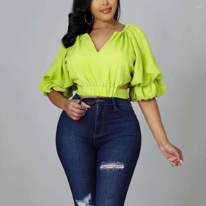 Women' T Shirts Women V Neck Puff Sleeve Basic Style Solid Fashion Elegant Daily Wear Blouse & Female 2022 Autumn Fall Clothes, Green tops
Women' T Shirts Women V Neck Puff Sleeve Basic Style Solid Fashion Elegant Daily Wear Blouse & Female 2022 Autumn Fall Clothes, Green tops
