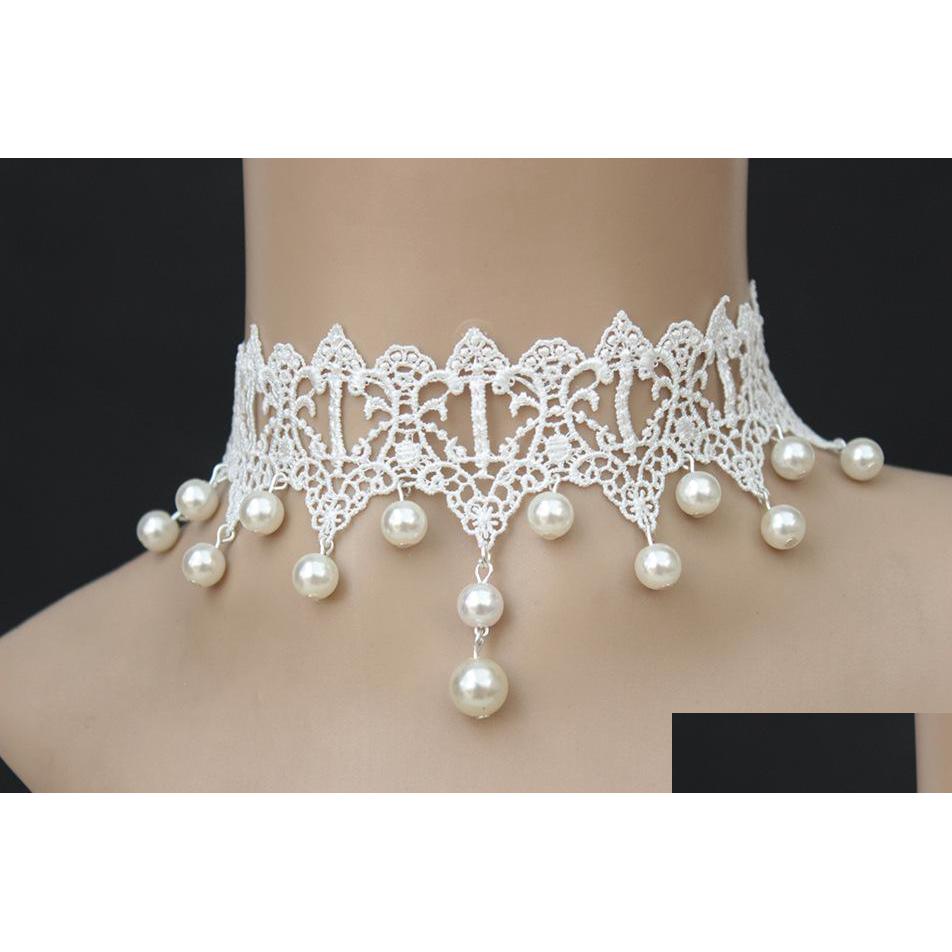 Jewelry Vintage Design Lace Choker Necklace Faux Pearl For Bridal Bohemia Handmade Adjustable Wedding Accessories On Sale Drop Deliv Dhp9X
Jewelry Vintage Design Lace Choker Necklace Faux Pearl For Bridal Bohemia Handmade Adjustable Wedding Accessories On Sale Drop Deliv Dhp9X