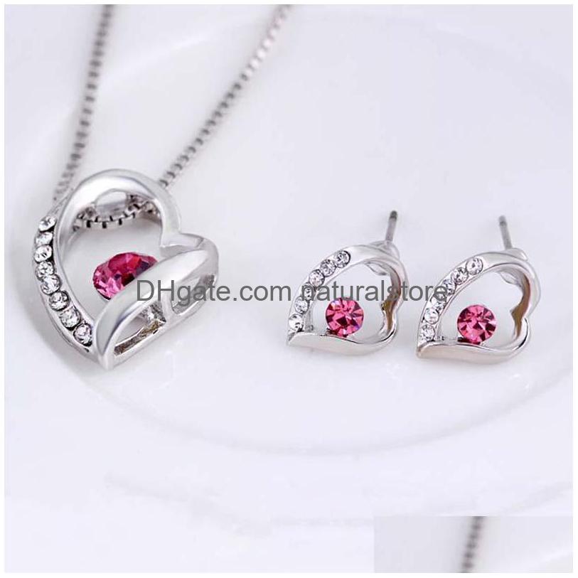 Earrings Necklace Jewelry Set Wedding Sier Crystal Long Gift Indian African Jewellery Party Sets Drop Delivery Dh01N, Multi
Earrings Necklace Jewelry Set Wedding Sier Crystal Long Gift Indian African Jewellery Party Sets Drop Delivery Dh01N, Multi