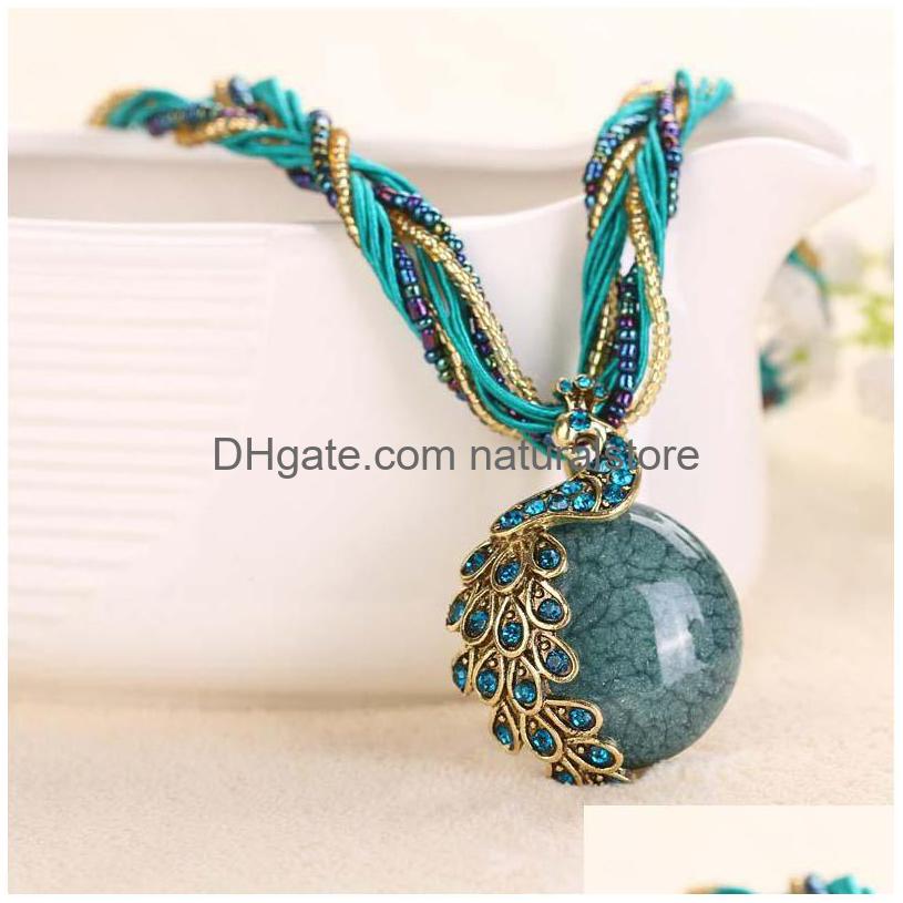 Pendant Necklaces New Peacock Decoration Rough Necklace Short Clavicle Female Chain Gem Stone Style Summer Jewelry Drop Delivery Pend Dhazk
Pendant Necklaces New Peacock Decoration Rough Necklace Short Clavicle Female Chain Gem Stone Style Summer Jewelry Drop Delivery Pend Dhazk