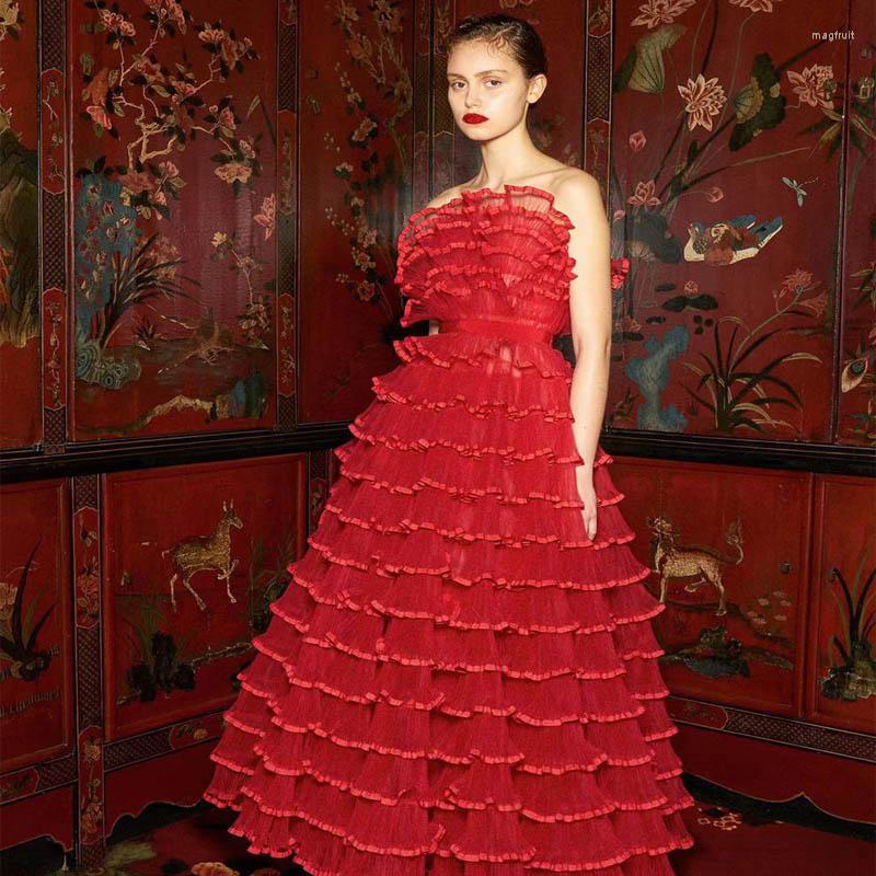 Casual Dresses Wholesale Women's Dress High Quality Red Lace Strapless Sexy Evening Wear Celebrity Cocktail Party Long
Casual Dresses Wholesale Women's Dress High Quality Red Lace Strapless Sexy Evening Wear Celebrity Cocktail Party Long