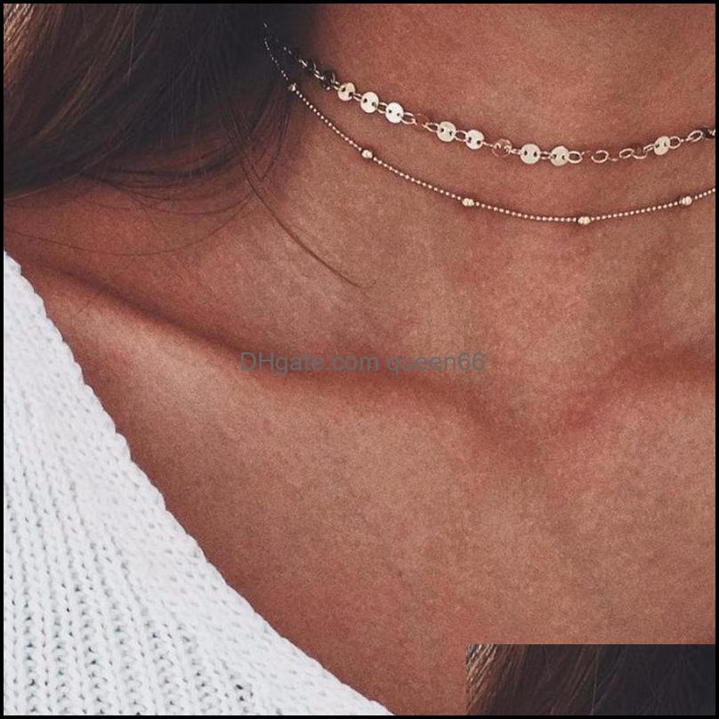 Chokers Disc Double Layer Necklace Bead Chain Goldplated Sier Color Jewelry For Women Aesthetic Drop Delivery Necklaces Pendants Otxpn
Chokers Disc Double Layer Necklace Bead Chain Goldplated Sier Color Jewelry For Women Aesthetic Drop Delivery Necklaces Pendants Otxpn