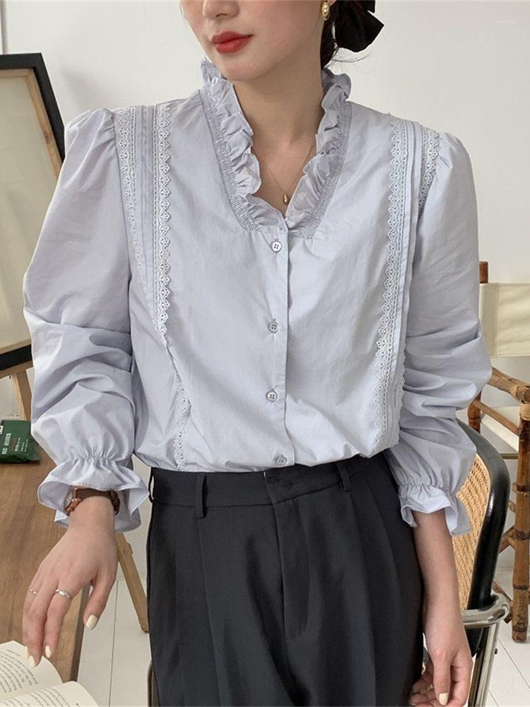 Women's Blouses HziriP Work Wear Retro Solid Women Tops 2022 Spring Office Lady Patchwork Lace Sweet Shirts Ruffles Loose Mujer, White
Women's Blouses HziriP Work Wear Retro Solid Women Tops 2022 Spring Office Lady Patchwork Lace Sweet Shirts Ruffles Loose Mujer, White