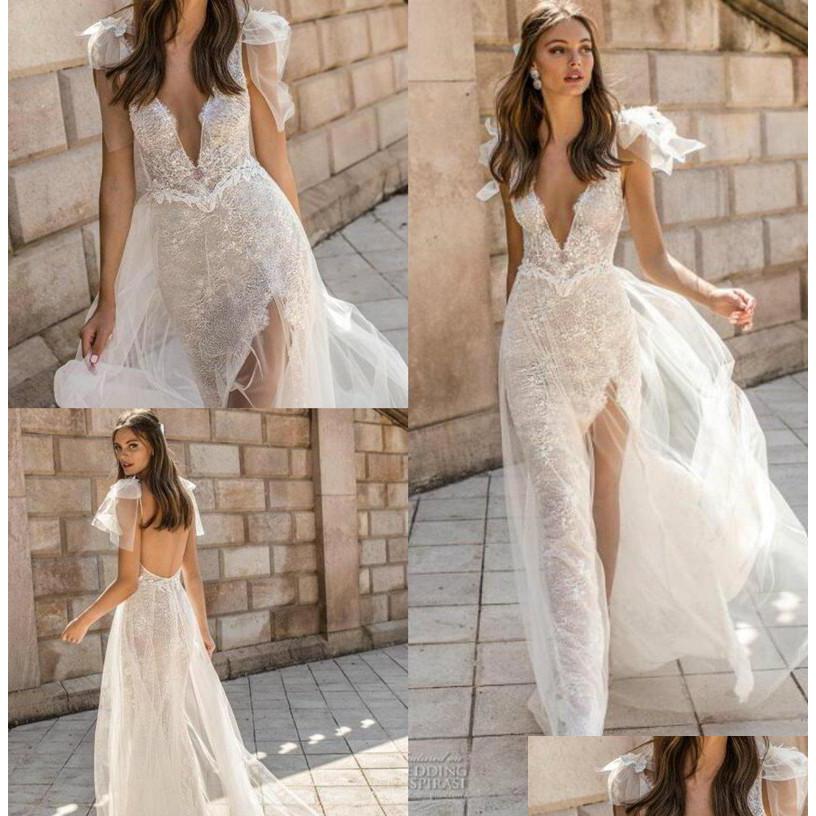 Mermaid Wedding Dresses Muse By Berta V Neck Lace Backless Bridal Gowns High Slit See Through Trumpet Customized Beach Drop Delivery Dhtj0, Just for gloves
Mermaid Wedding Dresses Muse By Berta V Neck Lace Backless Bridal Gowns High Slit See Through Trumpet Customized Beach Drop Delivery Dhtj0, Just for gloves