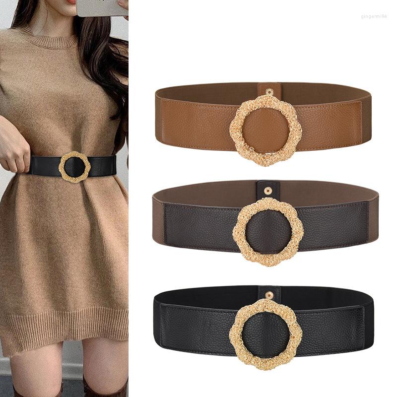 Belts Head Layer Cowhide Leather Elastic Wide Belt Female Decor Trench Coat Dresses Bundle Waist Fashion Waistband Wholesale, Black
Belts Head Layer Cowhide Leather Elastic Wide Belt Female Decor Trench Coat Dresses Bundle Waist Fashion Waistband Wholesale, Black