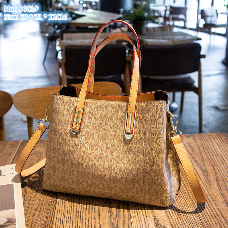 Wholesale factory ladies shoulder bags 2 color elegant temperament printing tote bag personality large capacity three-layer interlayer letters fashion handbag