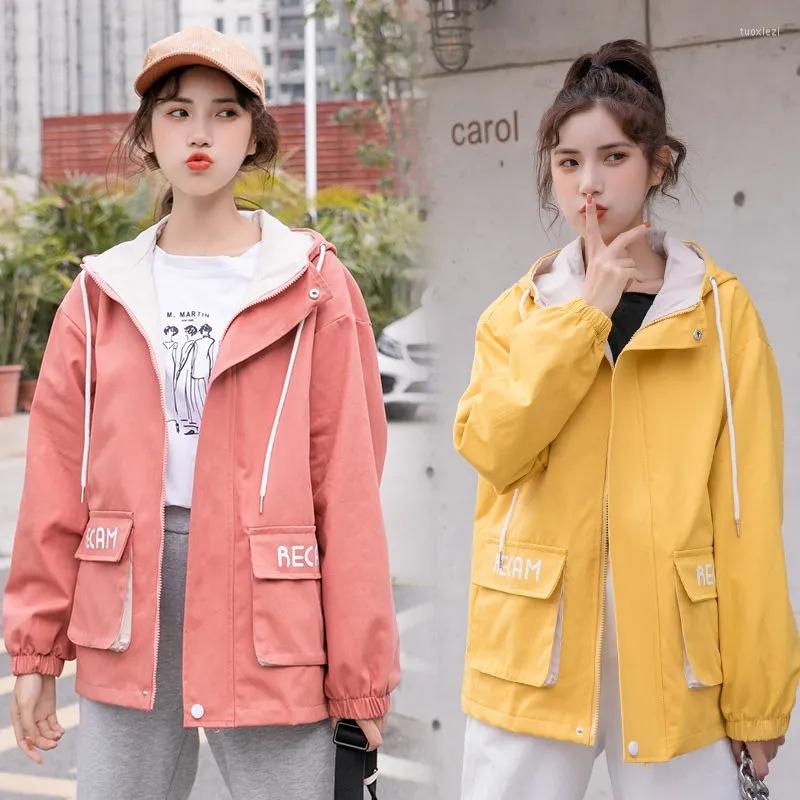 Women' Trench Coats 2022 Spring Student Jacket Coat Casual Loose Tops Women Korean Hooded Plus Size Printed Windbreakers With Lining, Green
Women' Trench Coats 2022 Spring Student Jacket Coat Casual Loose Tops Women Korean Hooded Plus Size Printed Windbreakers With Lining, Green