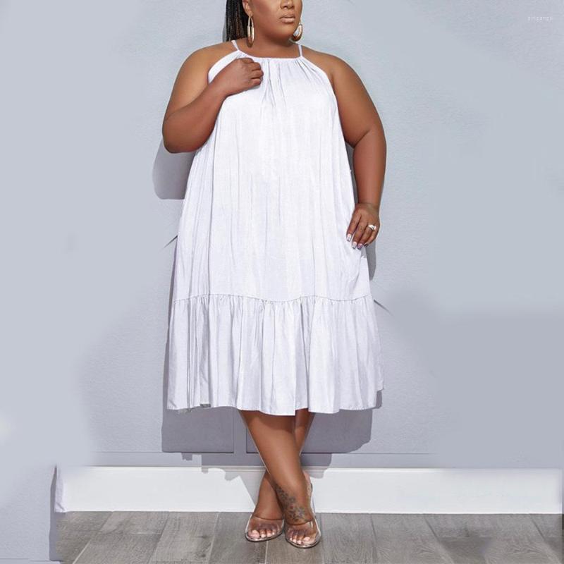 Plus Size Dresses 4XL 5XL For Women Spaghetti Strap Sleeveless Loose Solid Fashion Large Causal Daily Wear Clothes Dress Big, White dress
Plus Size Dresses 4XL 5XL For Women Spaghetti Strap Sleeveless Loose Solid Fashion Large Causal Daily Wear Clothes Dress Big, White dress