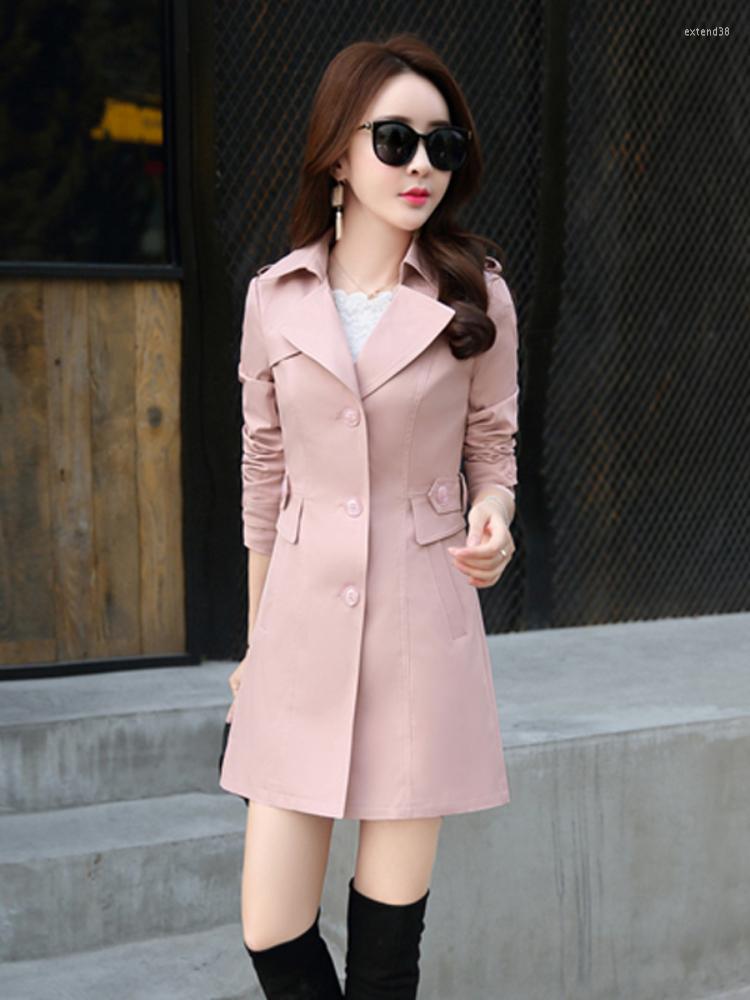 Women's Trench Coats Spring Autumn Coat Women Slim Long Sleeve Lapel Single-breasted Korean Ladies Elegant Solid Medium Windbreaker, Blue
Women's Trench Coats Spring Autumn Coat Women Slim Long Sleeve Lapel Single-breasted Korean Ladies Elegant Solid Medium Windbreaker, Blue