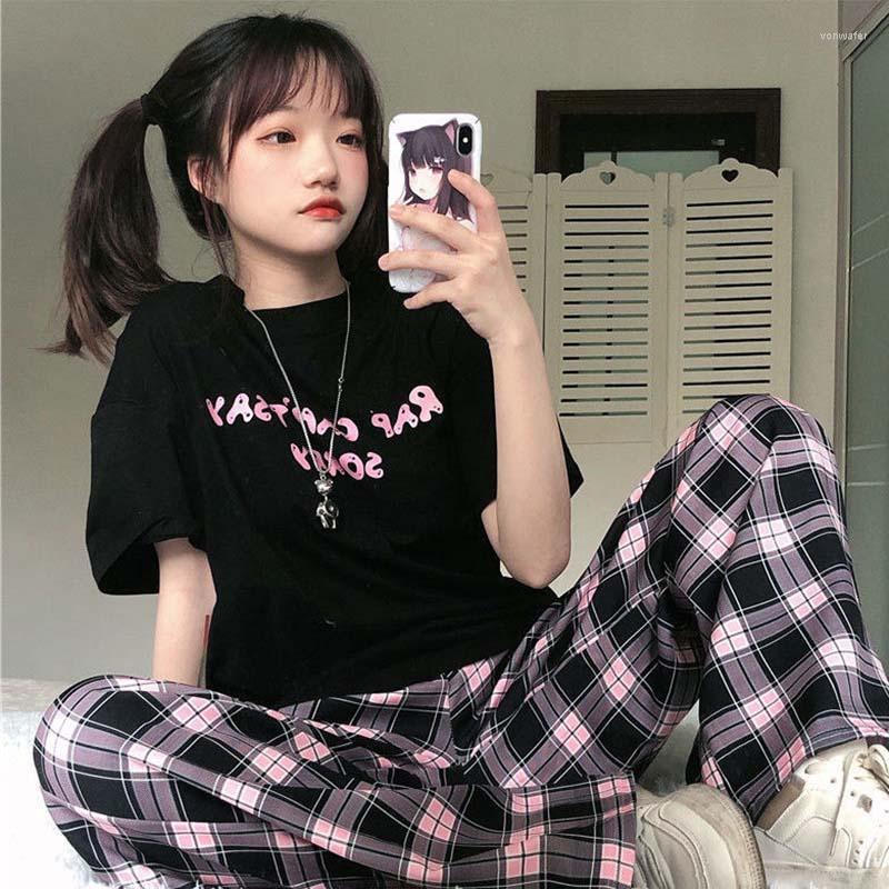 Women' Pants Summer Letter T Shirt Plaid Suit Women Korean Streetwear Fashion Wide Leg Female Chic Y2K Hip Hop Trousers
Women' Pants Summer Letter T Shirt Plaid Suit Women Korean Streetwear Fashion Wide Leg Female Chic Y2K Hip Hop Trousers