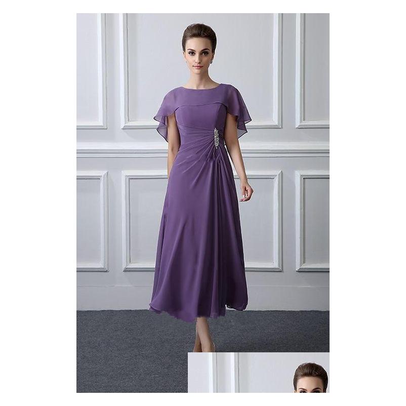 Mother'S Dresses Purple Tea Length Mother Of The Bride With Wraps Elegant A Line Chiffon Madre De Los Vestidos Novia Drop Delivery W Dhere
Mother'S Dresses Purple Tea Length Mother Of The Bride With Wraps Elegant A Line Chiffon Madre De Los Vestidos Novia Drop Delivery W Dhere