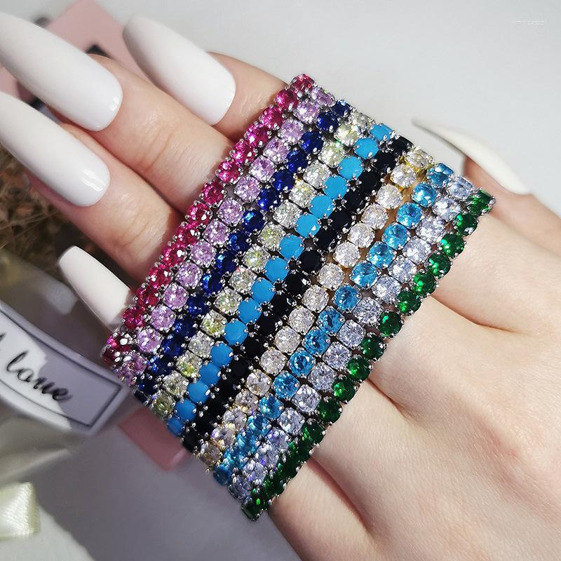 Link Bracelets Friendship Fashionable Woman Hip Hop Tennis Chain Jewelry Multicolor Zircon Bracelet For Women
Link Bracelets Friendship Fashionable Woman Hip Hop Tennis Chain Jewelry Multicolor Zircon Bracelet For Women