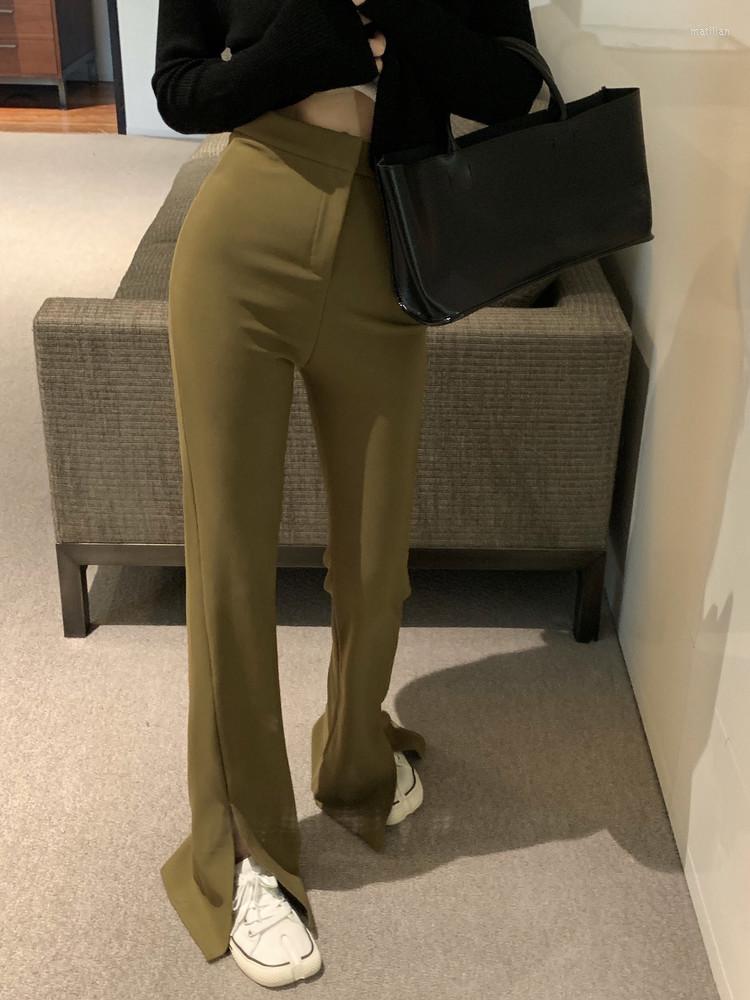 Women' Pants Spring Suit Trousers Women Vintage Flare High Waist Split Slim Streetwear Korean Style Casual Pantalones De Mujer 2022, Black
Women' Pants Spring Suit Trousers Women Vintage Flare High Waist Split Slim Streetwear Korean Style Casual Pantalones De Mujer 2022, Black