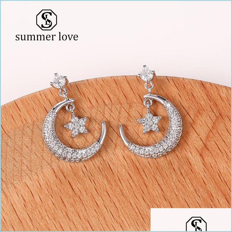 Dangle Chandelier Fashion Star Moon Cubic Zirconia Earring For Women Girl Elegant Cz Micro Pave 925 Sier Pin Bride Wedding Party J Dhi8X
Dangle Chandelier Fashion Star Moon Cubic Zirconia Earring For Women Girl Elegant Cz Micro Pave 925 Sier Pin Bride Wedding Party J Dhi8X