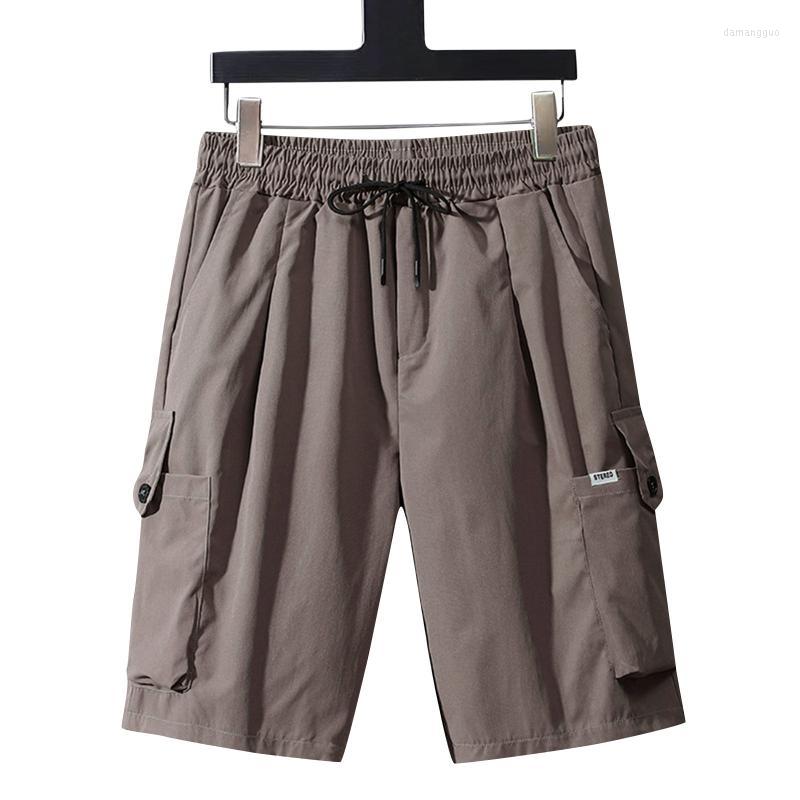 Men's Shorts Men's Lace-up Cargo Casual Daily Knee Length Pants Solid Drawstring Pocket Button Pant, Kh 
Men's Shorts Men's Lace-up Cargo Casual Daily Knee Length Pants Solid Drawstring Pocket Button Pant, Kh