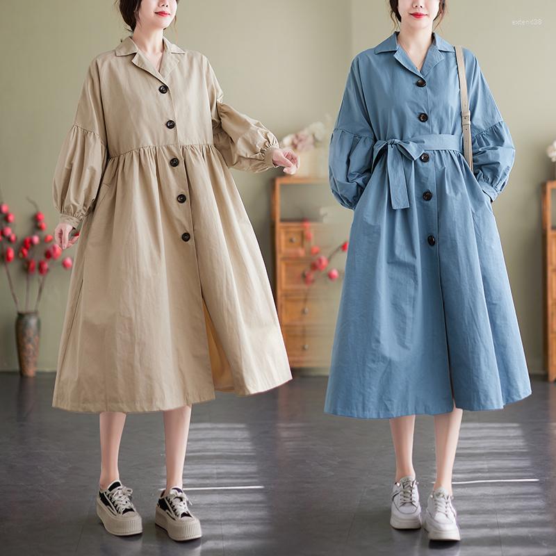 Women's Trench Coats 2022 Autumn Korean Women's Mid-length Loose And Sweet Lantern Sleeves Windbreaker, Blue
Women's Trench Coats 2022 Autumn Korean Women's Mid-length Loose And Sweet Lantern Sleeves Windbreaker, Blue
