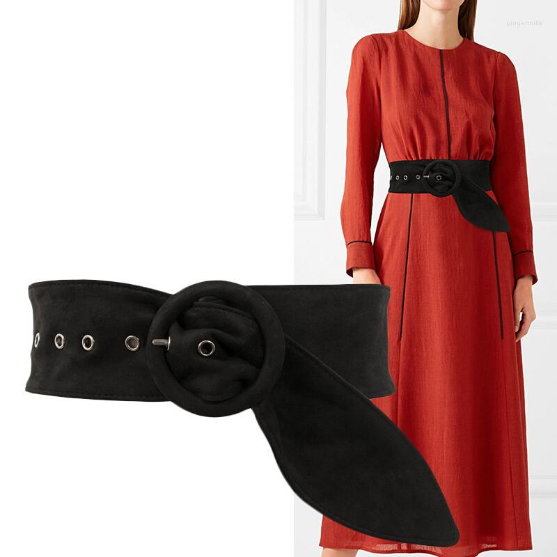 Belts H3471 Fashion Wide Waist Belt Women Pure Color High Quality Round Buckle Simple Seal Ladies Luxurious Elegant Cummerbunds, Black
Belts H3471 Fashion Wide Waist Belt Women Pure Color High Quality Round Buckle Simple Seal Ladies Luxurious Elegant Cummerbunds, Black