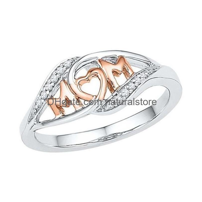 Cluster Rings 18K Rose Gold Love Mom Mum Heart Ring Crystal Diamond Jewelry Tow Tone Color Shiny Rhinestone Mothers Day Gift Drop Del Dhgif
Cluster Rings 18K Rose Gold Love Mom Mum Heart Ring Crystal Diamond Jewelry Tow Tone Color Shiny Rhinestone Mothers Day Gift Drop Del Dhgif