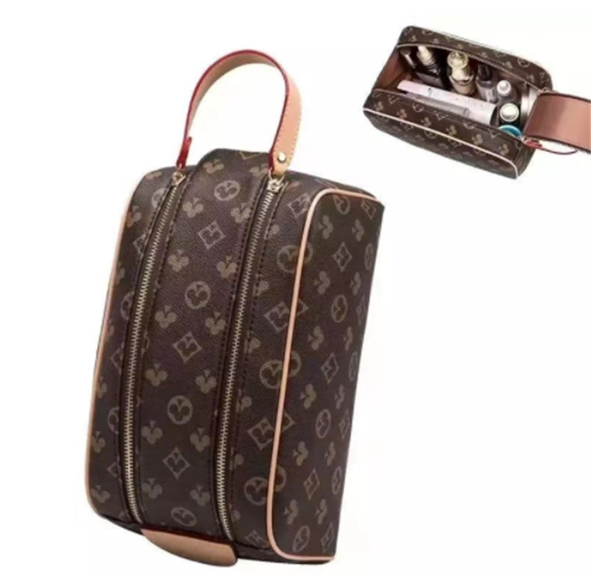 Mens Toilet Bags Designer Cosmetic Case Large Capacity Waterproof Double Zipper Toiletry Bag womens beauty wash bag luxury makeup handbag, Brown flower
Mens Toilet Bags Designer Cosmetic Case Large Capacity Waterproof Double Zipper Toiletry Bag womens beauty wash bag luxury makeup handbag, Brown flower