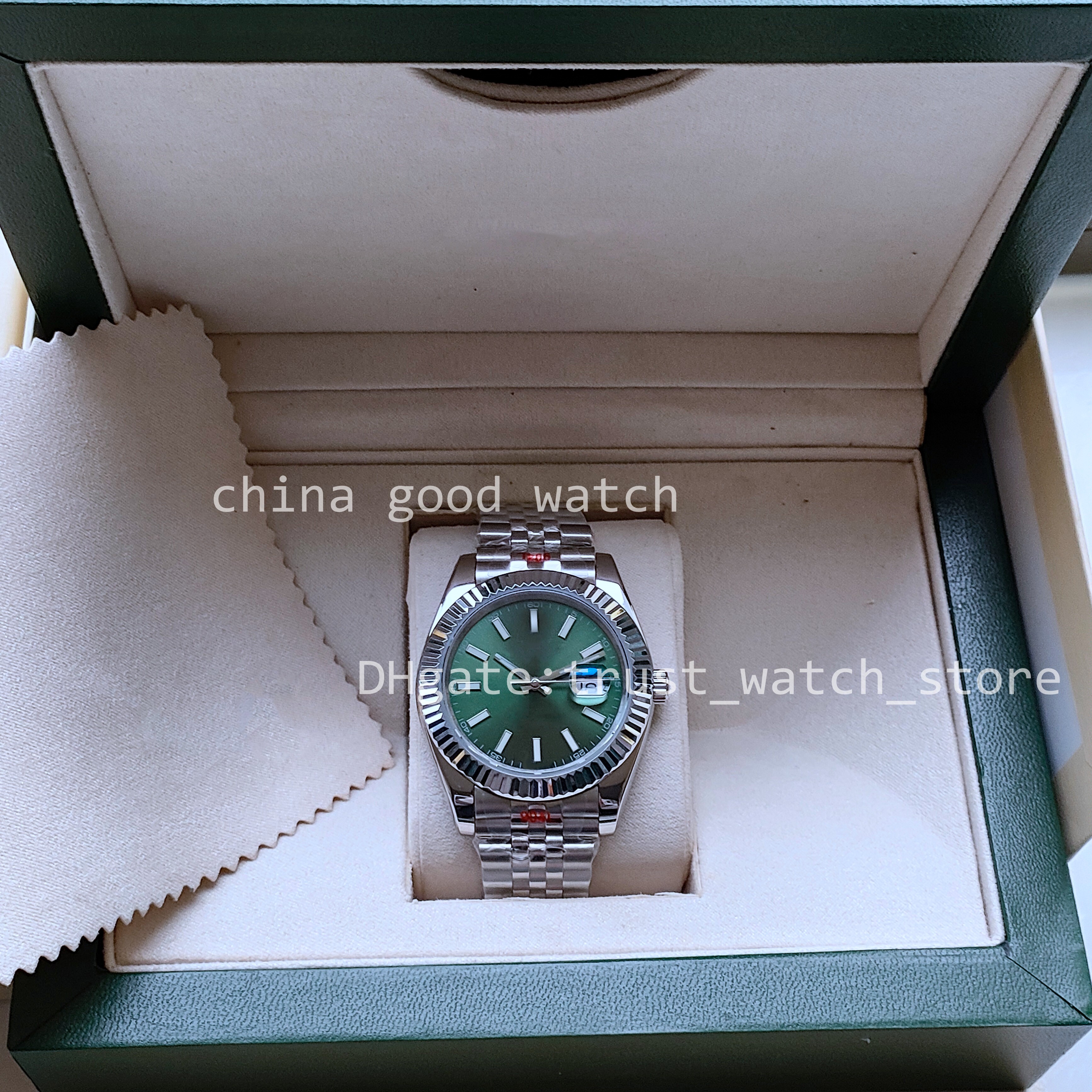 Mens of Watch Anniversary New Automatic Movement 41mm Watch Mint Green Dial Classic 904L Steel Watches New Jubilee strap Diving Wristwatches With Original Box, 2# watch
Mens of Watch Anniversary New Automatic Movement 41mm Watch Mint Green Dial Classic 904L Steel Watches New Jubilee strap Diving Wristwatches With Original Box, 2# watch