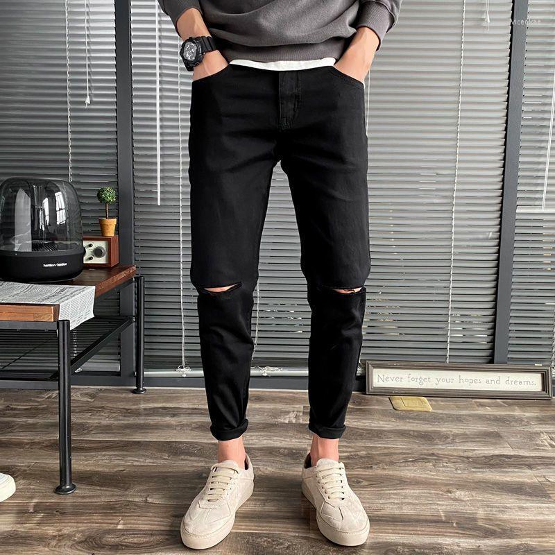 Men's Jeans 2023 High Quality Winter Men's Warm Slim Fit Fashion Thicken Denim Long Straight Trousers Brand Pants Male Q32, 5011 black