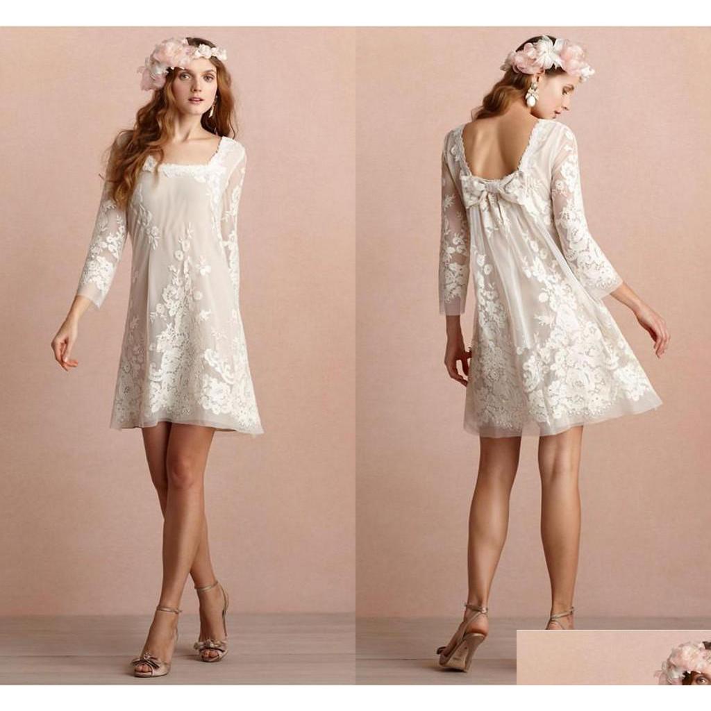 A-Line Wedding Dresses Mini Short Square Neckline Long Sleeves Backless Dress Appliqued Lace Beach Bridal Gowns Drop Delivery Party E Dhfzt, Pink
A-Line Wedding Dresses Mini Short Square Neckline Long Sleeves Backless Dress Appliqued Lace Beach Bridal Gowns Drop Delivery Party E Dhfzt, Pink