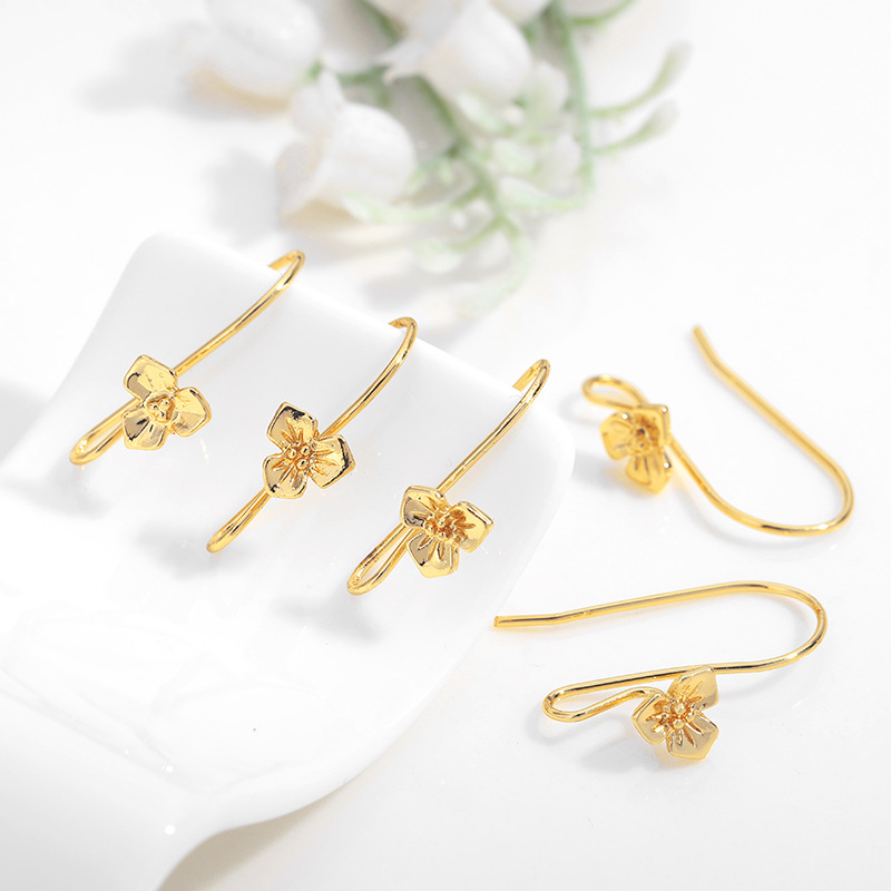 18K Gold Plated Heart Earring Hooks Flower French Ear Wires DIY Earrings Making Supplies Wholesale
18K Gold Plated Heart Earring Hooks Flower French Ear Wires DIY Earrings Making Supplies Wholesale