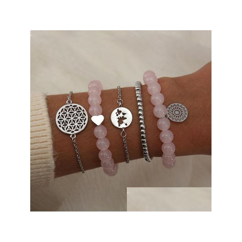 Charm Bracelets Fashion Jewelry 5Pcs/Set Bracelet Set Pink Beads Geometric Hollowed Chain Drop Delivery Dhqc0
Charm Bracelets Fashion Jewelry 5Pcs/Set Bracelet Set Pink Beads Geometric Hollowed Chain Drop Delivery Dhqc0