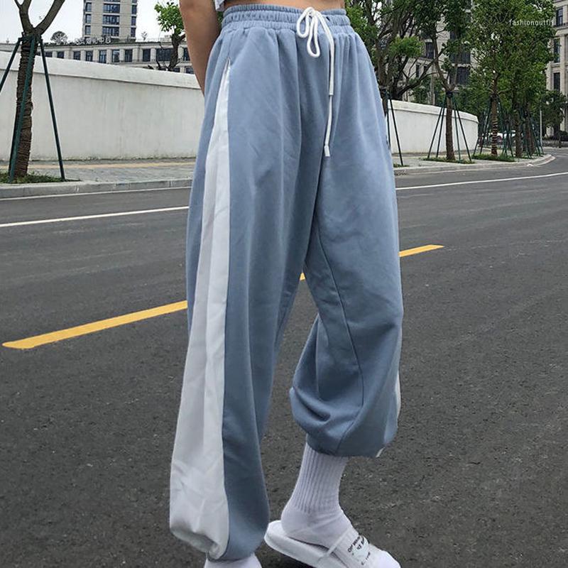 Women's Pants Contrast Loose Jogging Women High Waist Drawstring Trousers White Blue Casual Y2k Female Korean Streetwear College Style, Black
Women's Pants Contrast Loose Jogging Women High Waist Drawstring Trousers White Blue Casual Y2k Female Korean Streetwear College Style, Black