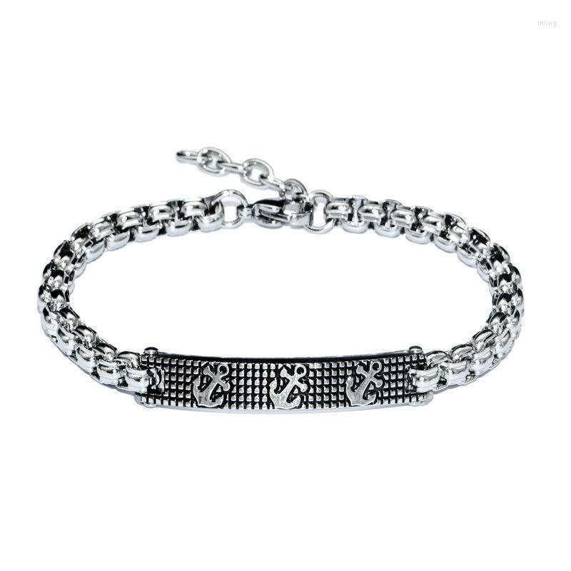 Link Bracelets Design 316L Stainless Steel Box Chain Anchor Star Ship Wheel Engraved Plate Cuff Adjustable Chian For Men
Link Bracelets Design 316L Stainless Steel Box Chain Anchor Star Ship Wheel Engraved Plate Cuff Adjustable Chian For Men
