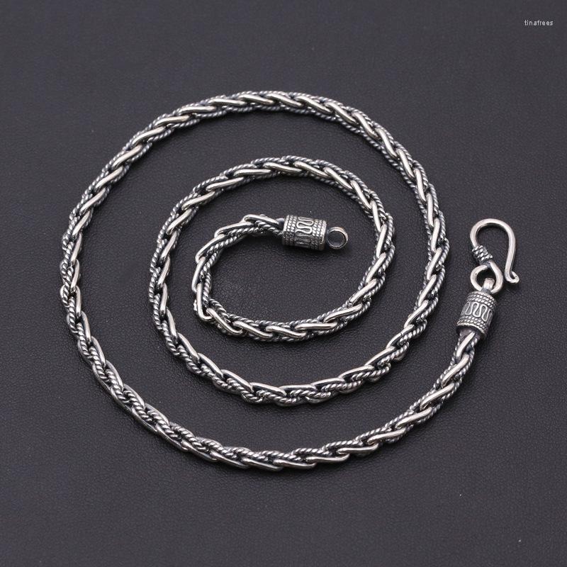 Chains Fashion S925 Sterling Silver Retro Thai Hand Woven Twist Men And Women Thick Necklace Vintage Style
Chains Fashion S925 Sterling Silver Retro Thai Hand Woven Twist Men And Women Thick Necklace Vintage Style