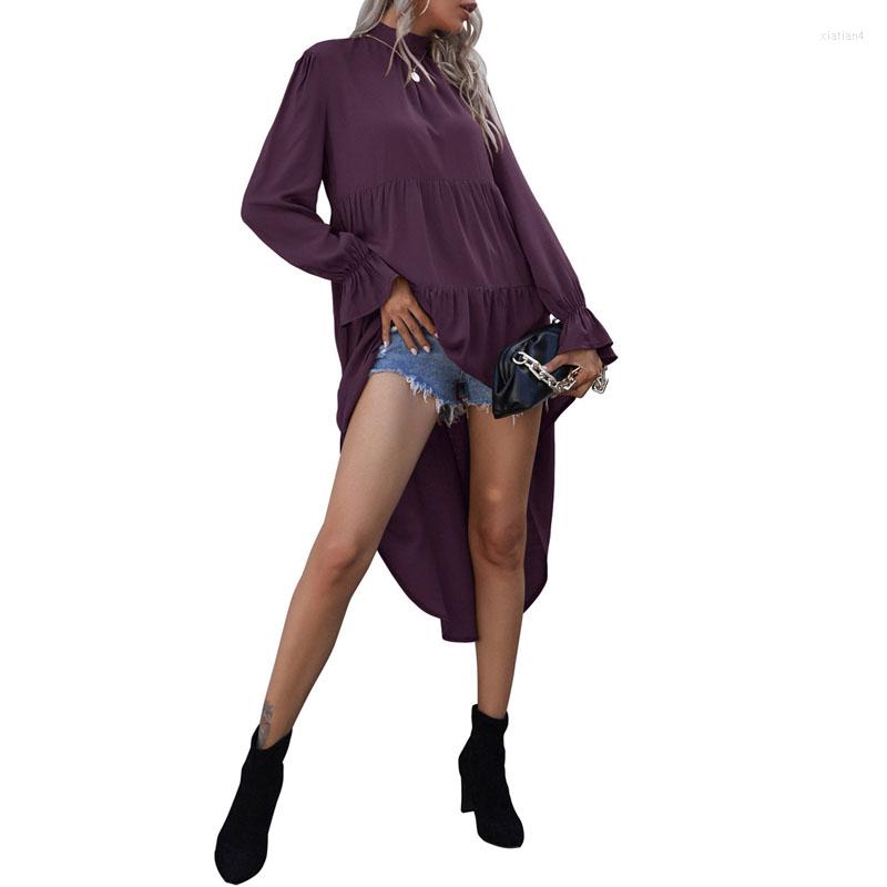 Women' Blouses Women Cute Bowknot Back High Low Tunic Top Lady Fashion Turtleneck Petal Long Sleeve Splicing Blouse AM2230, Khaki
Women' Blouses Women Cute Bowknot Back High Low Tunic Top Lady Fashion Turtleneck Petal Long Sleeve Splicing Blouse AM2230, Khaki
