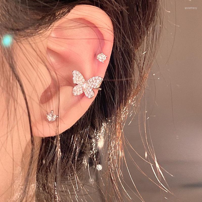 Backs Earrings 3Pcs/set Fairy Zircon Butterfly Ear Clips Without Piercing For Women Fashion Cuff Shiny Stud Wedding Jewelry
Backs Earrings 3Pcs/set Fairy Zircon Butterfly Ear Clips Without Piercing For Women Fashion Cuff Shiny Stud Wedding Jewelry