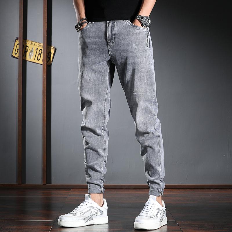 Men's Jeans Summer Men Male Trousers Simple Design Letter Embroidery Gray Casual Slim Fit Denim Pants, Gray 1
Men's Jeans Summer Men Male Trousers Simple Design Letter Embroidery Gray Casual Slim Fit Denim Pants, Gray 1