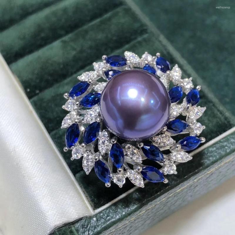 Cluster Rings D326 Pearl Ring Fine Jewelry 925 Sterling Silver Natural 12-13mm Fresh Water Purple Female's For Women Gifts
Cluster Rings D326 Pearl Ring Fine Jewelry 925 Sterling Silver Natural 12-13mm Fresh Water Purple Female's For Women Gifts