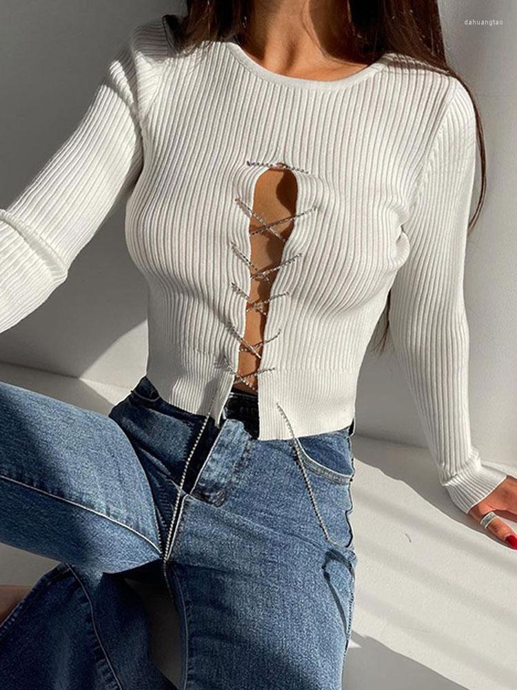 Women's T Shirts Y2K Hollow Out Cropped T-shirt Women 2022 Autumn Fashion Chic Lace-up Thin Knitted Pullover Harajuku High Street Sweater, White
Women's T Shirts Y2K Hollow Out Cropped T-shirt Women 2022 Autumn Fashion Chic Lace-up Thin Knitted Pullover Harajuku High Street Sweater, White