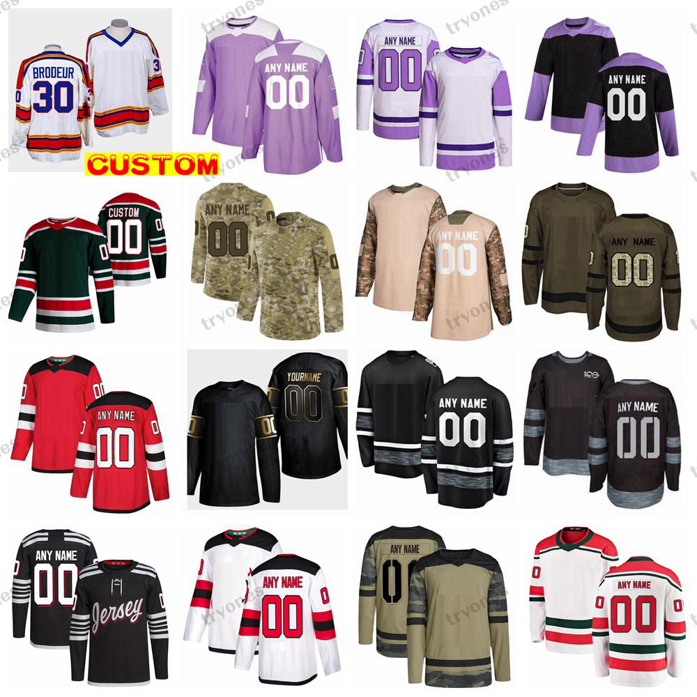 Custom Reverse Retro 2.0 Hockey Jerseys Camo Fights Cancer Nico Hischier Hughes Hamilton Brodeur Bratt Sharangovich Tatar Vanecek Meier Dawson Mercer Haula Palat, Black gold
Custom Reverse Retro 2.0 Hockey Jerseys Camo Fights Cancer Nico Hischier Hughes Hamilton Brodeur Bratt Sharangovich Tatar Vanecek Meier Dawson Mercer Haula Palat, Black gold