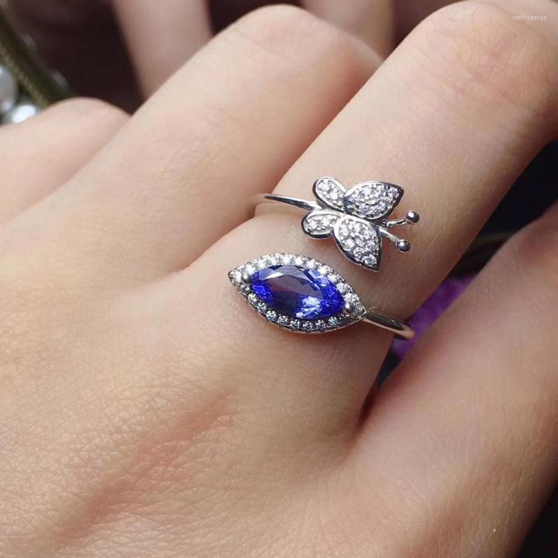 Cluster Rings Real And Natural Tanzanite 925 Sterling Silver Fine Jewelry For Wedding
Cluster Rings Real And Natural Tanzanite 925 Sterling Silver Fine Jewelry For Wedding