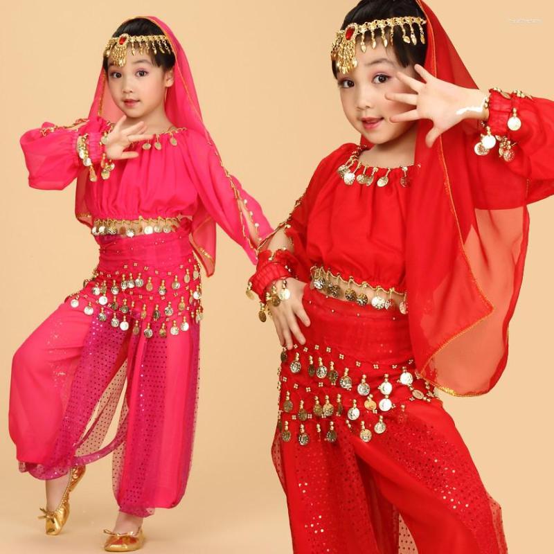 Stage Wear 4pcs Sets Bollywood Girls Ballet Dress For Children Girl Dance Kids Egypt Costume Performance Dancewear Bellydance, Gold
Stage Wear 4pcs Sets Bollywood Girls Ballet Dress For Children Girl Dance Kids Egypt Costume Performance Dancewear Bellydance, Gold