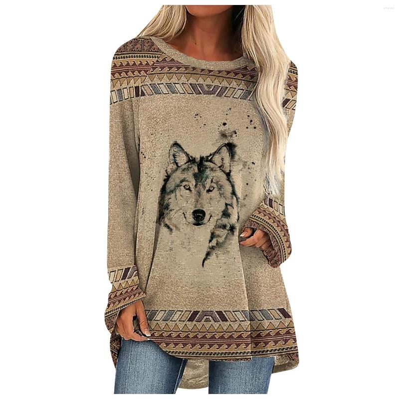 Women' T Shirts 2022 Autumn Pullover Women Design Printing T-shirt Round Neck Loose Size Long Sleeves Elegant Tops Vintage Tee Shirt, Brown
Women' T Shirts 2022 Autumn Pullover Women Design Printing T-shirt Round Neck Loose Size Long Sleeves Elegant Tops Vintage Tee Shirt, Brown
