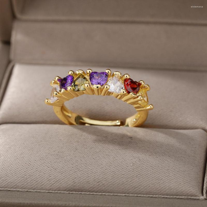 Wedding Rings Zircon Heart Open For Women Gold Color Stainless Steel Female Engagement Ring Jewelry 2022 Birthday Gift
Wedding Rings Zircon Heart Open For Women Gold Color Stainless Steel Female Engagement Ring Jewelry 2022 Birthday Gift